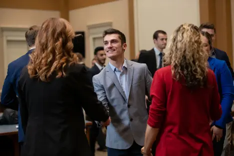Student handshake